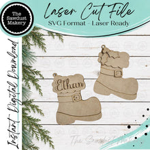 Load image into Gallery viewer, Personalized Santa Book Ornament SVG | Laser Cut File | Gift Card Ornament (Digital Download)
