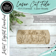 Load image into Gallery viewer, Add-on File for Interchangeable Round Door Hanger | Hello Winter Insert | Laser Cut File (Digital Download)
