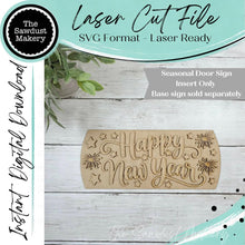 Load image into Gallery viewer, Add-on File for Interchangeable Round Door Hanger | Happy New Year Insert | Laser Cut File (Digital Download)
