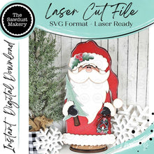 Load image into Gallery viewer, Woodland Santa SVG File | Lucky | Laser Cut File | Christmas SVG File | Santa SVG | Christmas Shelf Sitter
