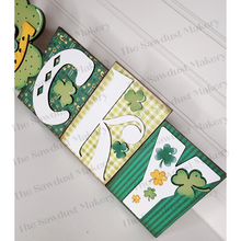 Load image into Gallery viewer, Lucky Word Block SVG |  Word Block SVG | SVG File | Laser Cut File | Glowforge | Mantle Decor svg | St. Patrick&#39;s svg
