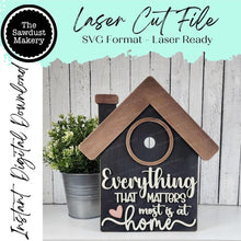 Load image into Gallery viewer, Interchangeable Home 3" round Sign Frame Bundle SVG | Laser Cut File | Glowforge | 3" Round Insert Frame | Seasonal Interchangeable
