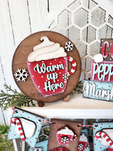 Load image into Gallery viewer, Hot Cocoa Bar Tiered Tray SVG File | Laser Cut File | Glowforge | Hot Cocoa | Marshmallow | Peppermint | Hot Cocoa SVG | Hot Cocoa SVG
