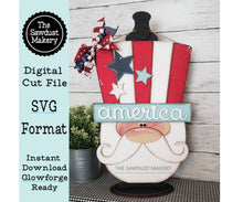 Load image into Gallery viewer, Uncle Sam Door Hanger SVG File  | Laser Cut File | Uncle Sam SVG File | Door Hanger svg | Summer svg | USA svg | Patriotic svg | America
