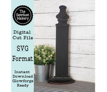 Load image into Gallery viewer, Large Sign Holder SVG | Large Post SVG | Laser Cut File | Small Wreath Holder SVG | Home Decor svg | Door Hanger Holder
