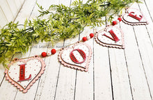 Load image into Gallery viewer, Love Valentine Banner SVG | Laser Cut File | Glowforge | Valentine&#39;s Day SVG | Valentine Heart SVG | Banner | Love | Valentine | Be Mine
