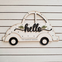 Load image into Gallery viewer, Interchangeable Car Base svg  | Interchangeable Car Starter SVG | Laser Cut File | Interchangeable Seasonal Car Shelf Sitter
