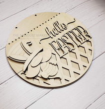 Load image into Gallery viewer, Hello Easter Gnome Door hanger SVG Laser File | Easter Laser Cut Files | Laser cut SVG | Glowforge | Easter Door Hanger svg | Gnome svg
