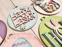 Load image into Gallery viewer, Easter Ornament SVG Laser File | Easter Laser Cut Files | Laser Ornament SVG | Easter Jar Topper | Bunny Easter Ornaments | Spring Laser SVG
