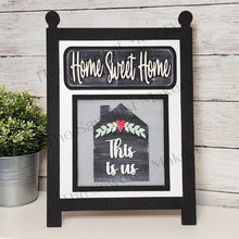 Load image into Gallery viewer, Home Sweet Home Bistro Bundle Interchangeable SVG  File | Laser Cut File | Interchangeable Frame | Farmhouse Bistro Sign SVG
