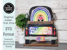 Load image into Gallery viewer, Add-on for Interchangeable Farmhouse Truck SVG | 12&quot; and 24&quot; Truck SVG | Pride Truck | Love is Love | Truck Interchangeable SVG
