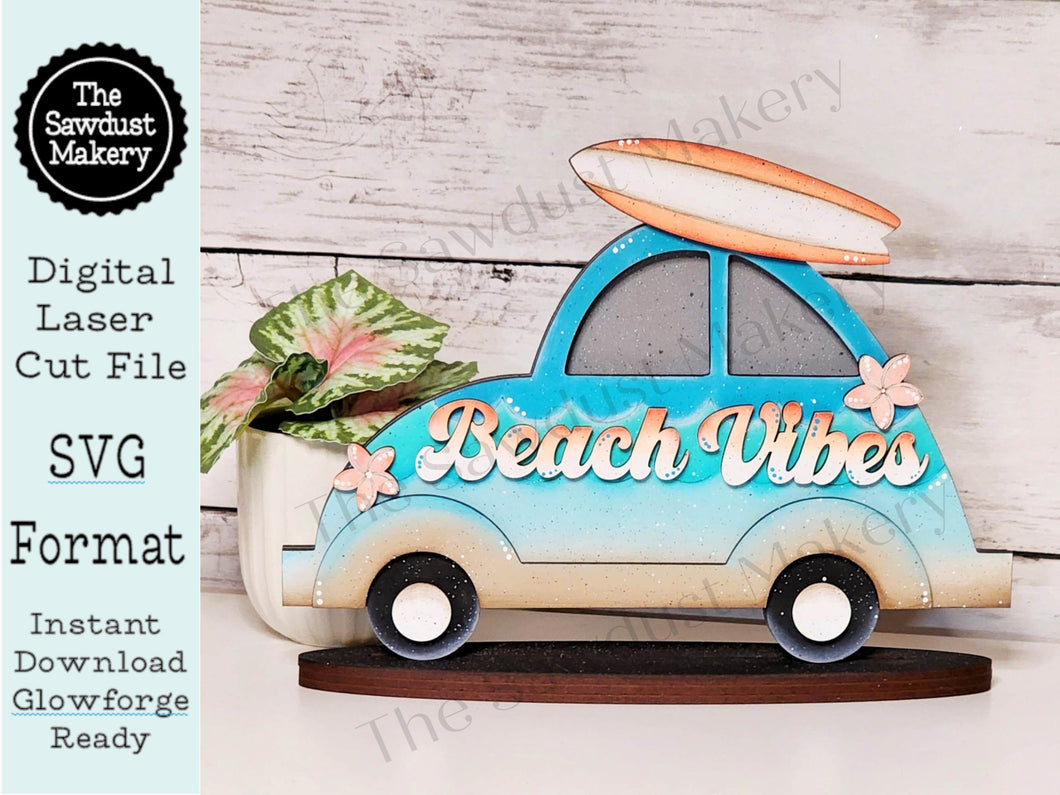 Add-on for Interchangeable Car Svg | Interchangeable Car SVG | Beach Vibes Interchangeable car | Surf Board | Summer Interchangeable SVG