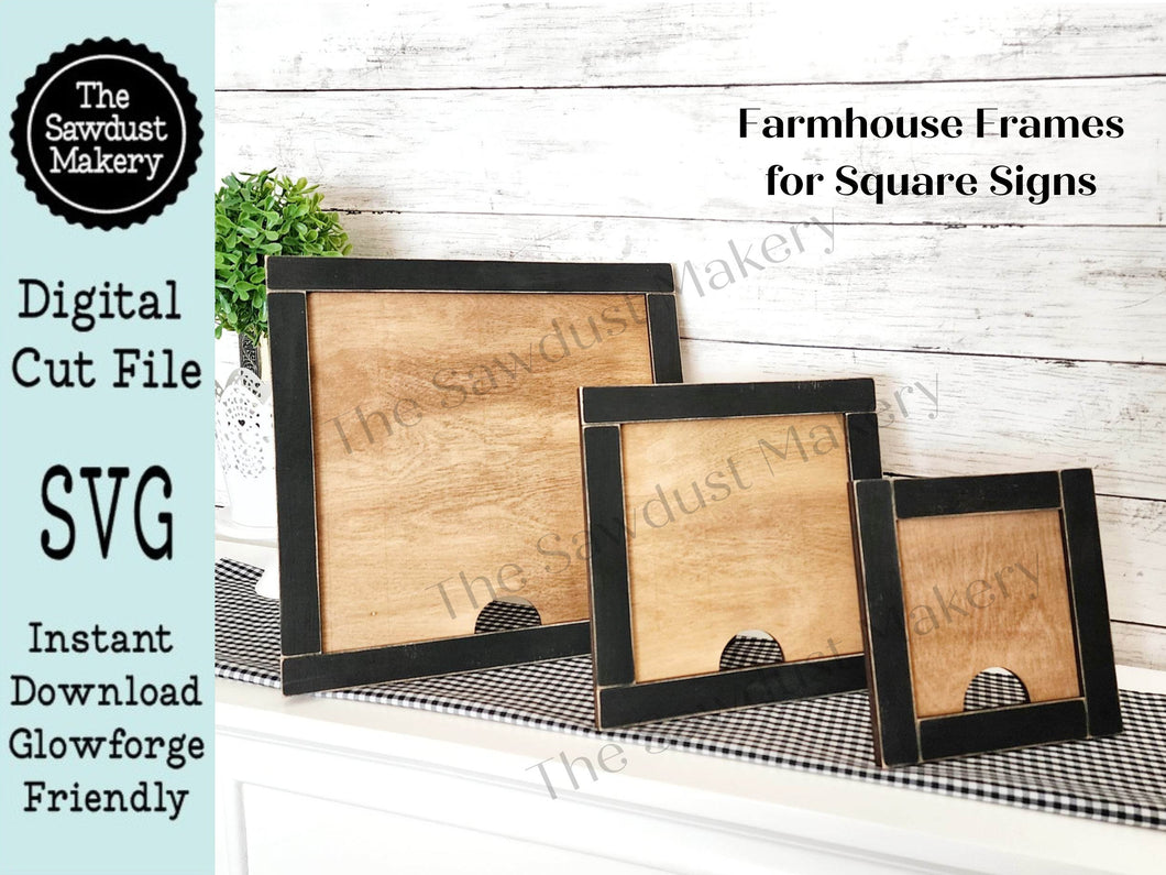 Farmhouse Framed Sign Holder SVG | Interchangeable Frame SVG | Laser Cut File | Framed Sign SVG  | Home Decor svg | Chunky Frame