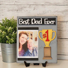 Load image into Gallery viewer, Father&#39;s Day Photo Frame SVG File | Father&#39;s Day Gift  | Laser cut file  | Glowforge | Best Dad Ever SVG | Dad Photo Frame SVG | Grandpa

