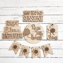 Load image into Gallery viewer, Sunflower Tiered Tray SVG File | Laser Cut File | Glowforge | Fall Sunflower Decor | Sunflower Tiered Tray Laser File  | Sunflower SVG
