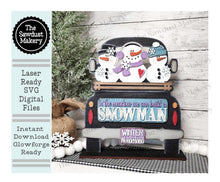 Load image into Gallery viewer, Add-on for Interchangeable Farmhouse Truck SVG | 12&quot; and 24&quot; Truck SVG | In the Meadow Snowmen Truck | Snowman Interchangeable SVG
