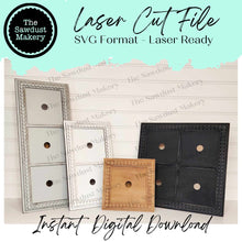 Load image into Gallery viewer, Interchangeable Standing Sign Frame Bundle SVG | Laser Cut File | Glowforge | Insert Frame | Seasonal Interchangeable
