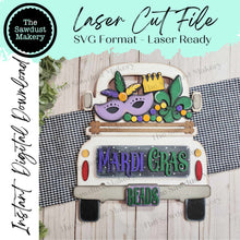 Load image into Gallery viewer, Add-on for Interchangeable Farmhouse Truck SVG | 12&quot; and 24&quot; Truck SVG | Mardi Gras Truck | Party | Mardi Gras Interchangeable SVG
