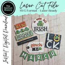 Load image into Gallery viewer, Wee Bit Irish St. Patrick&#39;s Day SVG File | Lucky | Laser Cut File | Glowforge | Lucky SVG File | SVG | St. Patricks svg | Shamrock
