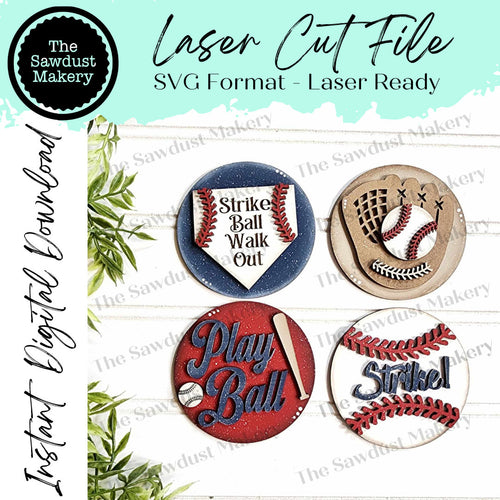 BasebalBundle Candy Jar | Mason Jar Lid | Cookie Jar lid | Interchangeable Frame SVG File | Laser Cut File | Interchangeable Frame