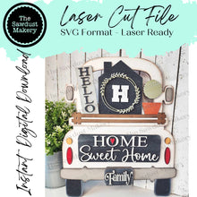 Load image into Gallery viewer, Add-on for Interchangeable Farmhouse Truck SVG | 12&quot; and 24&quot; Truck SVG | Monogram Home Sweet Home Truck | Farmhouse Interchangeable SVG
